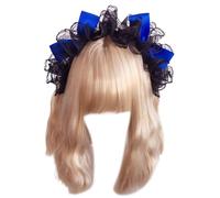 XINGLIDA Anime Ribbon Bowknot Lace Headband For Adult Women Masquerade Party Vintage Headband Cosplay Costume Gothic Headdress Vintage Maid Hair Accessory Unique Hair Accessory