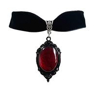XINGLIDA Black Collar Gothic Victorian Black Embossed Crystal Necklace Fashion Women Gifts Pagan Jewelry