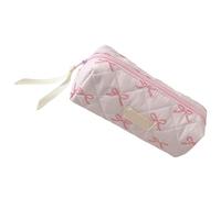 XINGLIDA Bowknot Pencil Case 7.55x3.38x2.91Inch Large Compartment Pen Case Pencil Bag Travel Makeup Storage Bag for School Office Toiletry for Travel