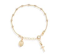 XINGLIDA Catholic Religious Metal Round Bead Bracelets Rosary Centerpiece Sacred Hearts Of Mercy Icons Jewelry