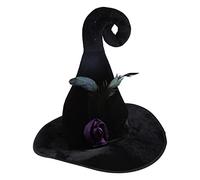 XINGLIDA Delicate Horned Witch Hat Black Pointed Halloween Cosplay Props Surprise Children Adult Street Pointed Hat