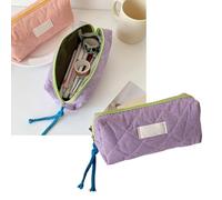 XINGLIDA Fashionable Pen Case 7.5x3.5x2.4Inch Large Capacity Pen Pouches Zippered Bag Large Compartment for Women Student Simple Holder