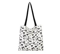 XINGLIDA Floral Lace Trim Casual Underarm Bag Lightweight Handbag Practical Canvas Shoulder Purse For Women Girls Women's Lightweight Shoulder Bag