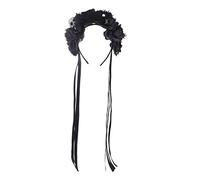 XINGLIDA Goth Flower Crowns For Women Day Of The Dead Headband Gothic Skull Flower Halloween Day Of The Dead Headbands