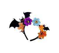 XINGLIDA Halloween Party Hairband Roleplay Accessory Simulation Flower Bat Decors Hairband For Adult Kids Festival Parties Halloween Party Hair Accessories