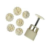 XINGLIDA Hand Pressed Round Moon Cakes Mold Ice Skin Flower Shape Bean Pastes Cake Mould for Baking Enthusiasts