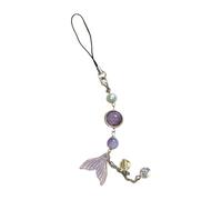 XINGLIDA Handmade Beaded Mermaids Tail Phone Charm Youthful Beaded Phone Jewelry Fish Tail Charm In Assorted Colors For Women Women's