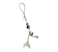 XINGLIDA Handmade Beaded Mermaids Tail Phone Charm Youthful Beaded Phone Jewelry Fish Tail Charm In Assorted Colors For Women Women's
