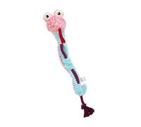 XINGLIDA Not Stuffing Plush Snake Shape Puppy Chew Toy With Crinkle Sound Strong Rope Pull Toy For Small Middle Large Dogs