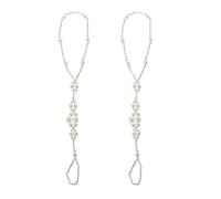XINGLIDA Personalized Jewelry Accessory 2x Ankle Bracelets Feet Chains Pearl Ankle Chain Barefoot Sandal Beach Wedding Foot Decor Jewelry Sets For Women Silver