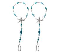 XINGLIDA Personalized Jewelry Accessory 2x Ankle Bracelets Feet Chains Pearl Ankle Chain Barefoot Sandal Beach Wedding Foot Decor Jewelry Sets For Women Silver
