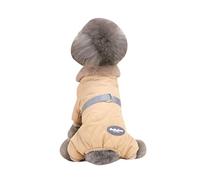 XINGLIDA Pet Winter Jumpsuit for Dogs 4-Leg Puppy Windproof Clothes with Leash Hook Warm Coat Thicken Liner Small Dogs Outfit