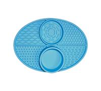 XINGLIDA Silicone Double Bowl Pet Licking Pad n-slip Slow Eating Licking Feeder Cats Lick Mat for Improve Pet Eating Habits