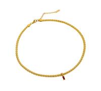 XINGLIDA Square Zircon Embedded Pendant Necklace Handmade Clavicle Chain With Adjustable Length Accessory For Fashionable Women