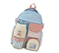 XINGLIDA Students School Backpack Contrast Color Backpack Travel Rucksack Japanese Styles Daypacks Girls Travel Student School Bag Lovely Aesthetic For Teens