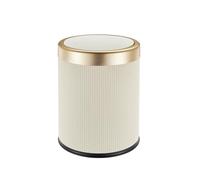 XINGLIDA Stylish Round Waste Basket Press Trash Can With Lid Dustbin For Household Office School