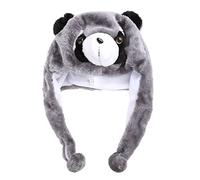 XINGLIDA Warm Hat With Ear Flaps Funny Party Stuffed Animal Halloween Costume Toy Fleece Winter Hat For Kids Adults Knitted Hats For Women