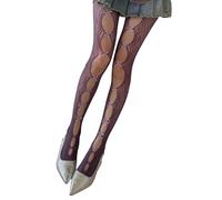 XINGLIDA Women's Aesthetic Sheer Cutout Bows Accent Fishnets Tights Colorful Lace Pantyhose Leggings For Retro Fashion Outfits Bodycon Stretch Pantyhose