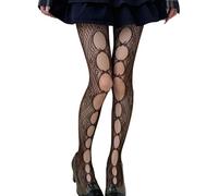 XINGLIDA Women's Aesthetic Sheer Cutout Bows Accent Fishnets Tights Colorful Lace Pantyhose Leggings For Retro Fashion Outfits Bodycon Stretch Pantyhose