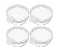 Xinglongs Bird Training Food Jar 12Pcs Hanging Bird Water Bowl Transparent Parrot Feeder Cup Anti Spill Detachable