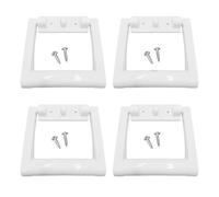 Xinglongs Cooler Hinges 4Pcs White Plastic Cooler Handles Replacement with Screws for 25-72QT Boxes(66 2 holes)