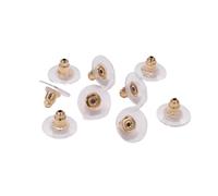 Xinglongs Earring Backs 900 Pcs Gold Earring Backs, Silicone Stud Nuts for Jewelry Making(KC Gold)