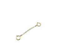 Xinglongs Necklace Extender 10PCS Solid 925 Sterling Silver Extended Chain Bracelet Necklace Lengtheding Chain DIY Accessories Tail Chain Adjustable(18K Gold Color_3cm)