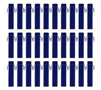 Xinglongs Pen Pouches 100Pcs Velvet Pen Pouch Blue Drawstring Bag Single Sleeve Holder Pencil for School Office Business Gift