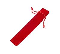 Xinglongs Pen Pouches 100Pcs Wholesale 3.5 * 17.5cm Black Red Blue Drawstring Velvet Pen Pouch for Crystal Stylus Ballpoint Bag(Red)
