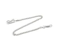 Xinglongs Pocket Watch Chain 8-Pack Bronze Alloy Pocket Watch Chains, for Antique & Vintage Quartz Watches(Silver)