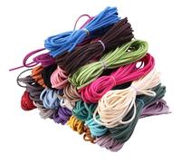 Xinglongs Waxed Leather Necklace Cord 10Pcs 3MM 5M Suede Korean Velvet Leather Thread(Sky Blue)