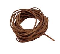 Xinglongs Waxed Leather Necklace Cord 10Pcs 4.5M 1.5mm Flat Korean Velvet Thread Faux Suede Leather Cord Rope Thread to Make Braided Bracelet Necklace(Coffee)
