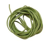 Xinglongs Waxed Leather Necklace Cord 10Pcs 4.5M 1.5mm Flat Korean Velvet Thread Faux Suede Leather Cord Rope Thread to Make Braided Bracelet Necklace(Light green)