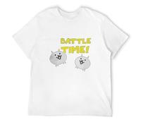 XINGMAI Ydro Essential T-Shirt Men The Battle Cats Cat Game Funny Cotton Shirt Shirt Crewneck Short Sleeve T Shirt M White