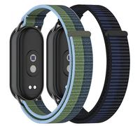 XINGMALY 2-Pack Bands Compatible with Xiaomi Smart Band 10/9/8 Strap, Adjustable Breathable Double-Layer Woven Replacement Strap with Loop Closure, Soft Lightweight Wristband for Women Men (Styles-E)