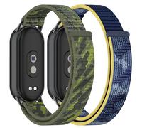 XINGMALY 2-Pack Bands Compatible with Xiaomi Smart Band 10/9/8 Strap, Adjustable Breathable Double-Layer Woven Replacement Strap with Loop Closure, Soft Lightweight Wristband for Women Men (Styles-D)