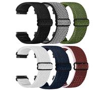 XINGMALY 6-Pack Canvas Compatible with Fitvii HM57 / MorePro HM57 Watch Band (Not for Fitvii HM08, HM58), Nylon Soft Breathbale Quick Release Replacement Strap Strap with Secure Closure