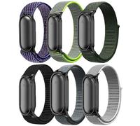 XINGMALY 6-Pack Compatible with PLAUD AI NotePin Recorder Wristband, Soft Breathable Woven Nyon Replacement Strap with Loop Closure for Notepin Accessories