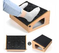 XINGMIAOWJ Ergonomic Foot Rest, 4 Adjustable Height Foot Stool,Footrest Under Desk， Flip Over Office Desk Foot Rest, Improving Posture, Promoting Blood Circulation（Natural）