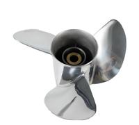 XINGMINOZ Stainless Steel Propeller 10 1/4x13 Match for S-uzu Outboard Engines DF 25R DF 25A & 30 Blades 10 Spline Tooth RH