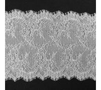 xingmo 3 Meters Lace Edge Trim Ribbon Floral Embroidered Floral Applique Lace Edging Trimming Fabric for Sewing, Clothing Wide 23cm (White)