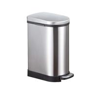 XINGNANUP Bathroom Trash Can, Kitchen, Anti-fingerprint Brushed Stainless Steel with Pedals/Soft Mute Closure and Internal for Living Room Hotel