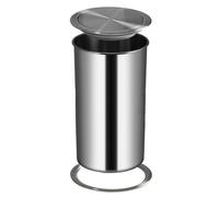 XINGNANUP Built-in Trash Can with Swivel Lid Cover,Outdoor Recessed Waste Container Simple to Install Kitchen Countertop,-L