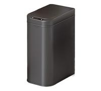 XINGNANUP Garbage Can Stainless Steel Automatic Trash, Soft Close Touchless with Inner Liner, Modern Narrow Metal Bin for Bathroom, Kitchen, Living Room Wastepaper Basket(Gun Gray,L)
