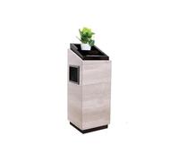 XINGNANUP Outdoor Trash can with lid Stainless Steel Vertical with Ashtray Commercial Marble Can Hotel Lobby Special Office Building Gallon Large(A)