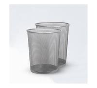 XINGNANUP Trash Cans Silver Office Bin without Lid Barbed Wire Waste Paper Basket Strong Suitable for Bathroom, Kitchen, Bedroom Trashcan(F)