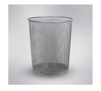 XINGNANUP Trash Cans Silver Office Bin without Lid Barbed Wire Waste Paper Basket Strong Suitable for Bathroom, Kitchen, Bedroom Trashcan(C)