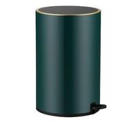 XINGNANUP Trash Cans Stainless Steel Can with Lid, 8/12L Round Step, Soft Close with Foot Pedal for Kitchen Bathroom Living Room Bedroom Office Trashcan(Green,12L)