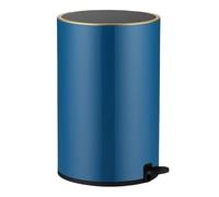 XINGNANUP Trash Cans Stainless Steel Can with Lid, 8/12L Round Step, Soft Close with Foot Pedal for Kitchen Bathroom Living Room Bedroom Office Trashcan(Blue,12L)