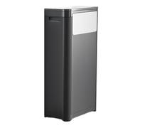 XINGNANUP Waste Bin 25 L/6.6 Gallon Kitchen Trash Can with Lid, Press Top, Space Saving Plastic Garbage with Handle for Living Room Office Hotel Commercial Rubbish(Black)